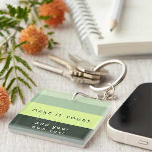Modern Personalised Quote Print Key Ring