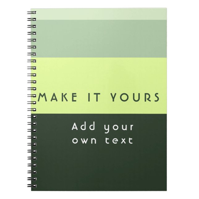 Modern Personalised Quote Print Notebook (Front)
