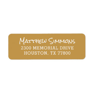 Modern Personalised Return Address