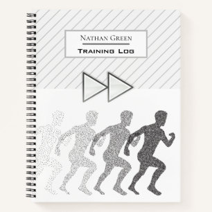 Modern Personalised Running Goals Training Log Notebook