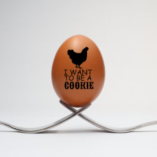 Modern Personalised Rustic Hen For Egg Lover Rubber Stamp