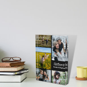 Modern Personalised Sisters 5 Photo Collage