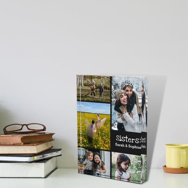 Modern Personalised Sisters 5 Photo Collage (Creator Uploaded)