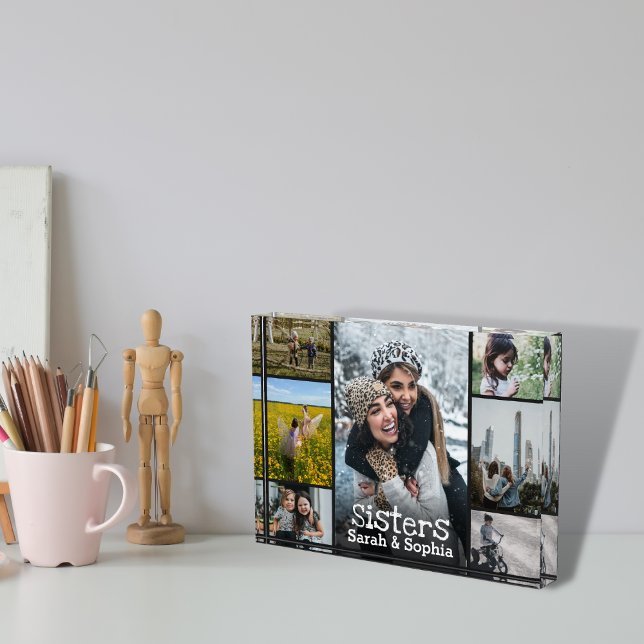 Modern Personalised Sisters 7 Photo Collage (Creator Uploaded)