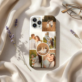 Modern Personalised Six Photo Collage iPhone 16 Pro Max Case