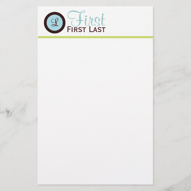 Modern Personalised Stationary Stationery (Front)
