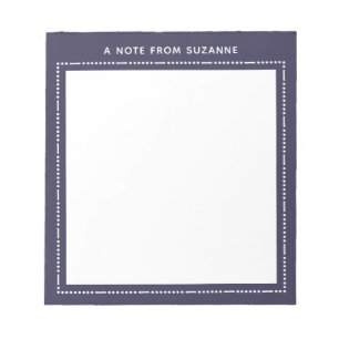 Modern Personalised Stationery simple custom name Notepad