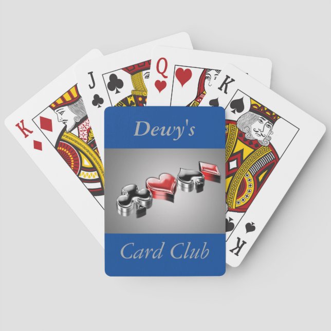 Modern Personalised Suits Bridge Poker Custom  Playing Cards (Back)