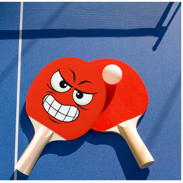 Modern Personalised Table Tennis Angry Face Ping Pong Paddle (personalized ping pong paddle)