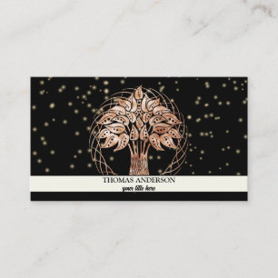 Modern Personalised Tree of Life - Colourful Leave Business Card