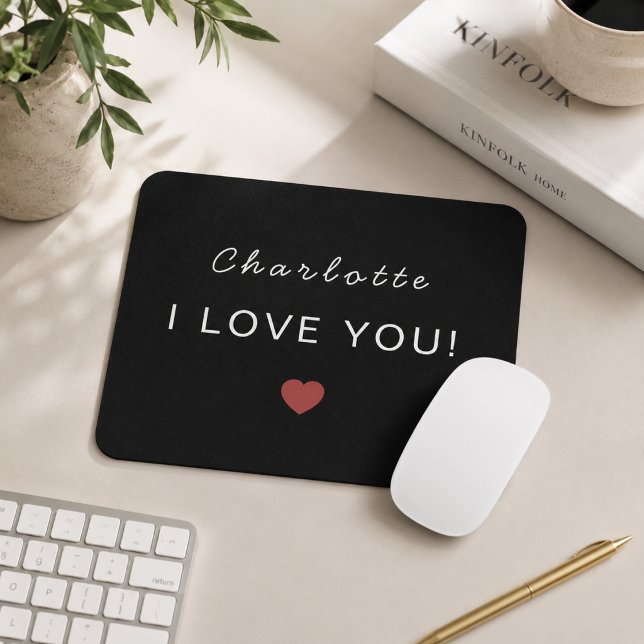 Modern Personalised Valentine Mouse Pad (Creator Uploaded)