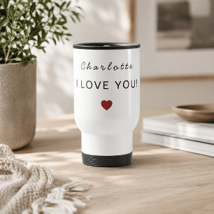 Modern Personalised Valentine Travel Mug