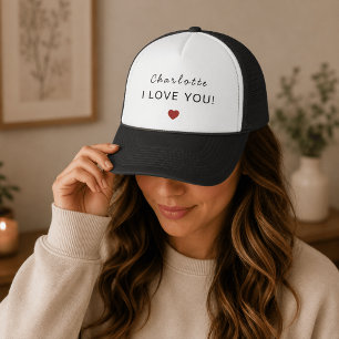 Modern Personalised Valentine Trucker Hat