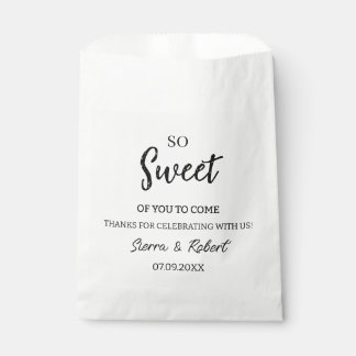 Modern Personalised Wedding "Love is Sweet" Favour Bags