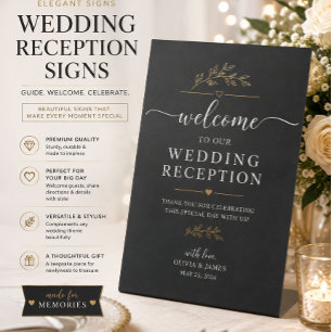 Modern Personalised Wedding Sign Display
