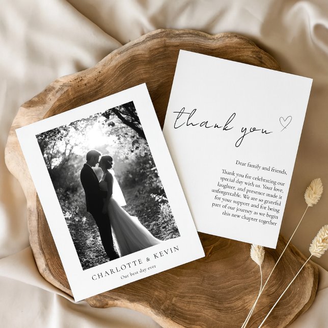 Modern Personalised Wedding Thank You Card (Creator Uploaded)