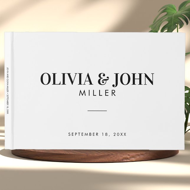 Modern Personalised With Name Wedding Reception Guest Book (Creator Uploaded)
