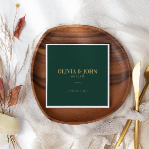 Modern Personalised With Name Wedding Reception Napkin