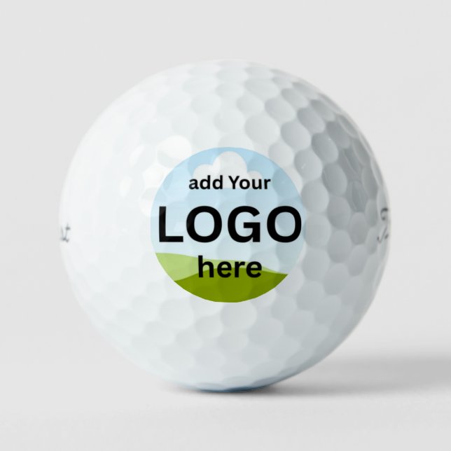 Modern Personalised Your Logo Or Image Golf Balls (Front)
