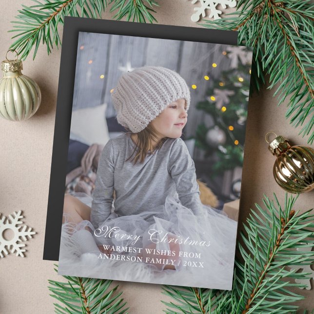 Modern Personalizable Merry Christmas Photo (Creator Uploaded)