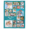 Modern Personalized 19 Photo Collage Teal