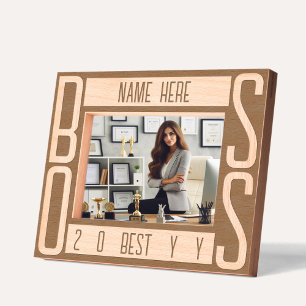 Modern Personalized Boss Etched Frames