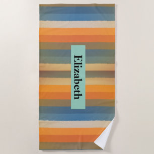 Modern Personalized Custom Colorful Pattern Beach Towel