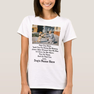 Modern Personalized Dog Mom Mothers day photo T-Shirt