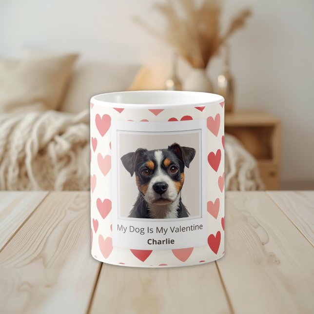 Modern Personalized Dog Valentine Mug (Creator Uploaded)