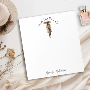 Modern Personalized Fashionista Girl  Notepad