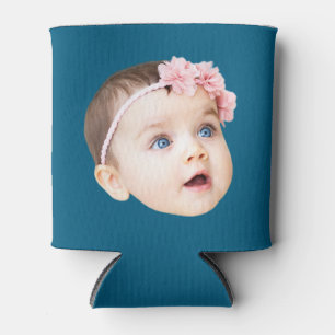 Modern Personalized Funny birthday Photo gift Can Cooler