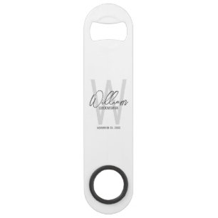 Modern Personalized Groomsman's Monogram and Name
