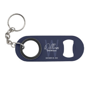 Modern Personalized Groomsman's Monogram and Name