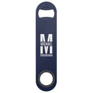 Modern Personalized Groomsmen Monogram and Name