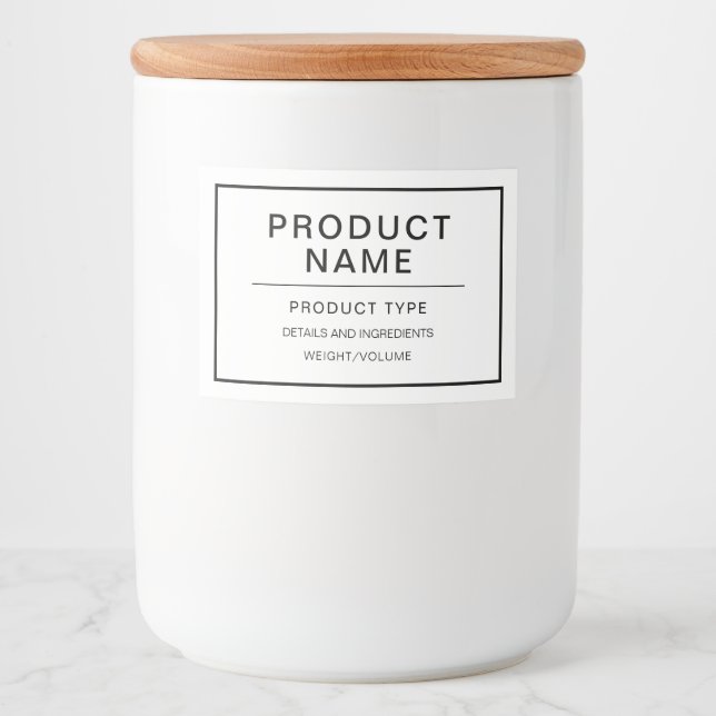 Modern Personalized Homemade Product Label (Front)