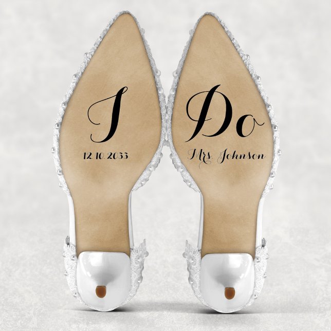 Modern Personalized I Do Bride Wedding Shoes Decal (Modern Personalized I Do Bride Wedding Shoes Decal
)