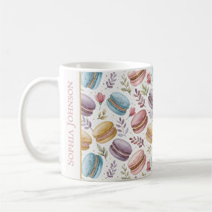 Modern Personalized Macaron Desserts Coffee Mug