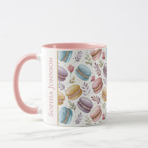 Modern Personalized Macaron Desserts Mug