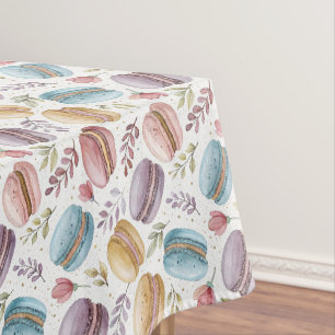 Modern Personalized Macaroon Desserts Tablecloth