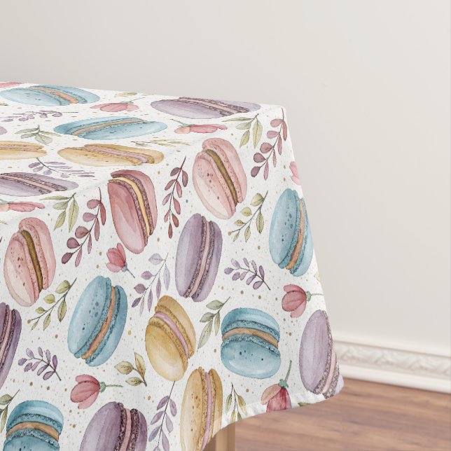 Modern Personalized Macaroon Desserts Tablecloth (In Situ)