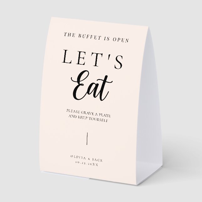 Modern Personalized Minimalistic Wedding Food (Front)