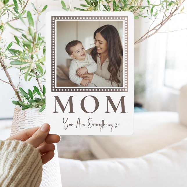 Modern Personalized Mom Photo Greeting Card (Creator Uploaded)