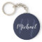 Modern Personalized Monogram and Name Navy Blue