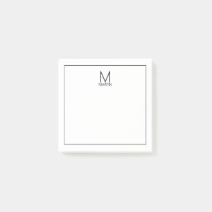 Modern Personalized Monogram and Name Notepad