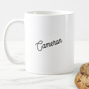 Modern Personalized Name Coffee Mug
