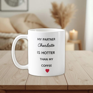 Modern Personalized Partner Coffee Mug