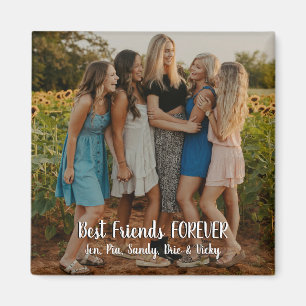 Modern Personalized Photo Best Friends Forever Magnet