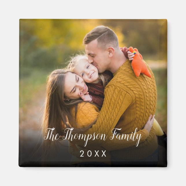 Modern Personalized Photo Magnet (Front)