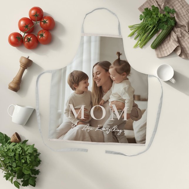 Modern Personalized Photo MOM Apron (Creator Uploaded)