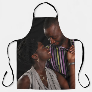 Modern Personalized Simple Photo Apron